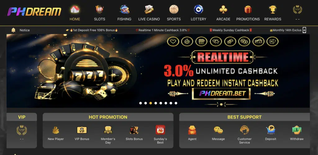 About PHDream online casino
